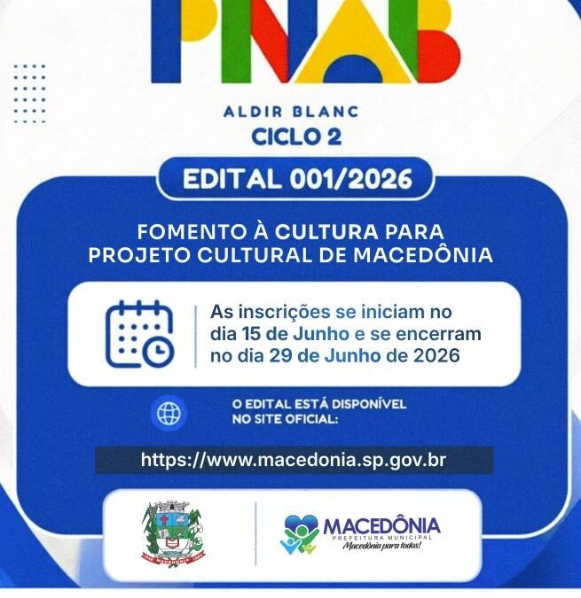 EDITAL 001/2026 - ALDIR BLANC CICLO 2